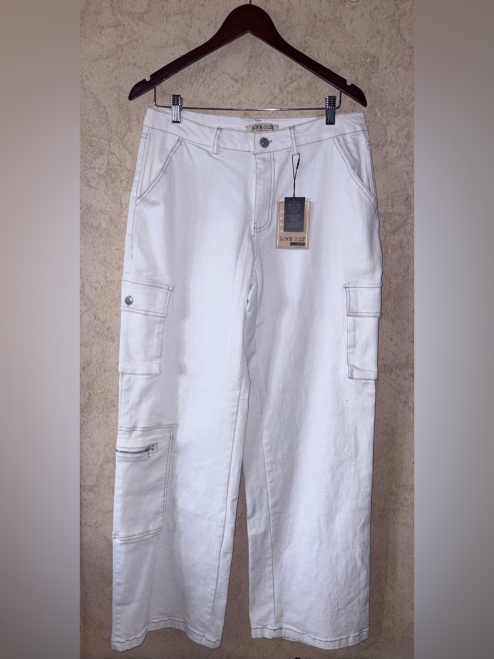 Love Cult Low Rise Wide Leg Cargo Jean